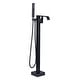 preview thumbnail 1 of 5, WOWOW Waterfall Single-Handle Freestanding Tub Faucet with Handshower Oil Rubbed Bronze