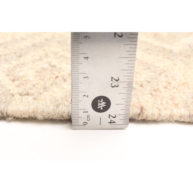 ECARPETGALLERY Flat-Weave Ankara FW Cream Wool Kilim - 5'4 x 7'6