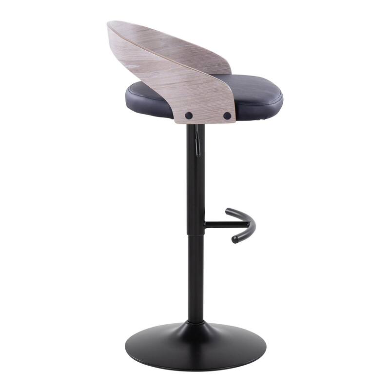 Grotto Adjustable Barstool with Back Base- Set Of 3