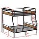 preview thumbnail 13 of 11, Detachable Metal Bunk Bed with Safety Guard Rails,Full XL over Queen