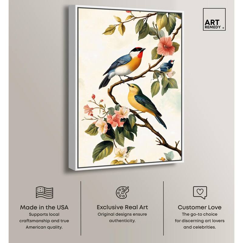 Colorful Perch Canvas by Art Remedy