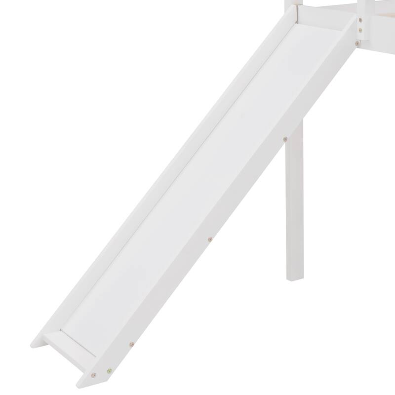 Loft Bed with Slide, House Bed with Slide