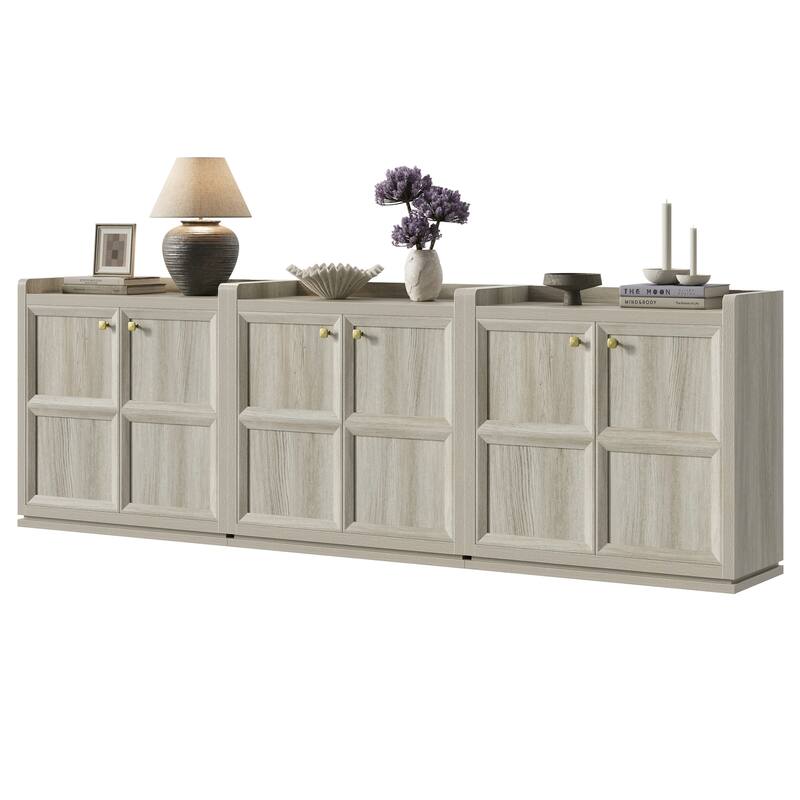 Multifunctional Minimalist Side Cabinet with 3D Design