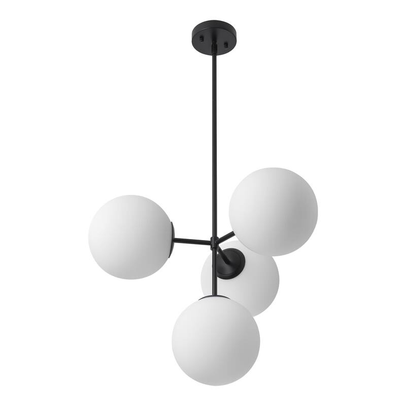4-Light Modern Sputnik Frosted Glass Globe Bubble Pendant Light/ Semi-Flush Mount Light