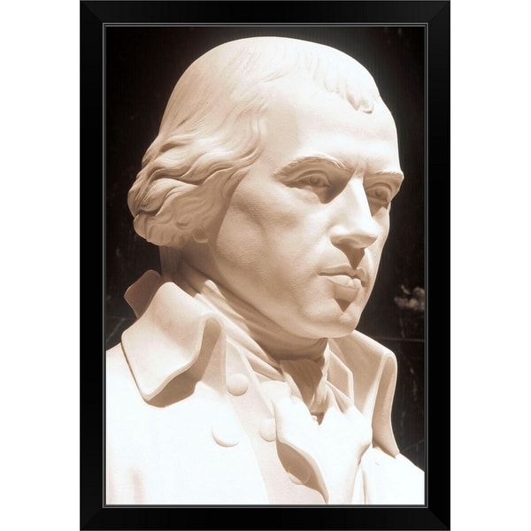 "Statue of James Madison, Library of Congress, USA" Black Framed Print