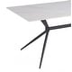 preview thumbnail 93 of 131, Elega Modern Sintered Stone Dining Table Modern Trestle Base Powder-Coated Steel Frame Kitchen Table - 47"-71"
