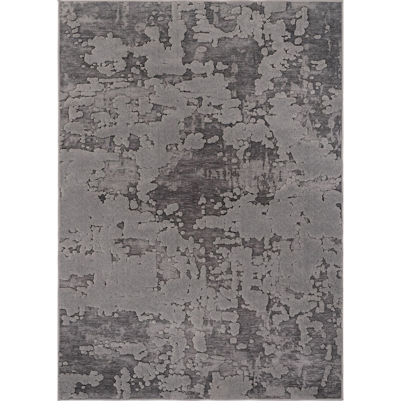 Lana Collection Transitional Gray Geometric Area Rug