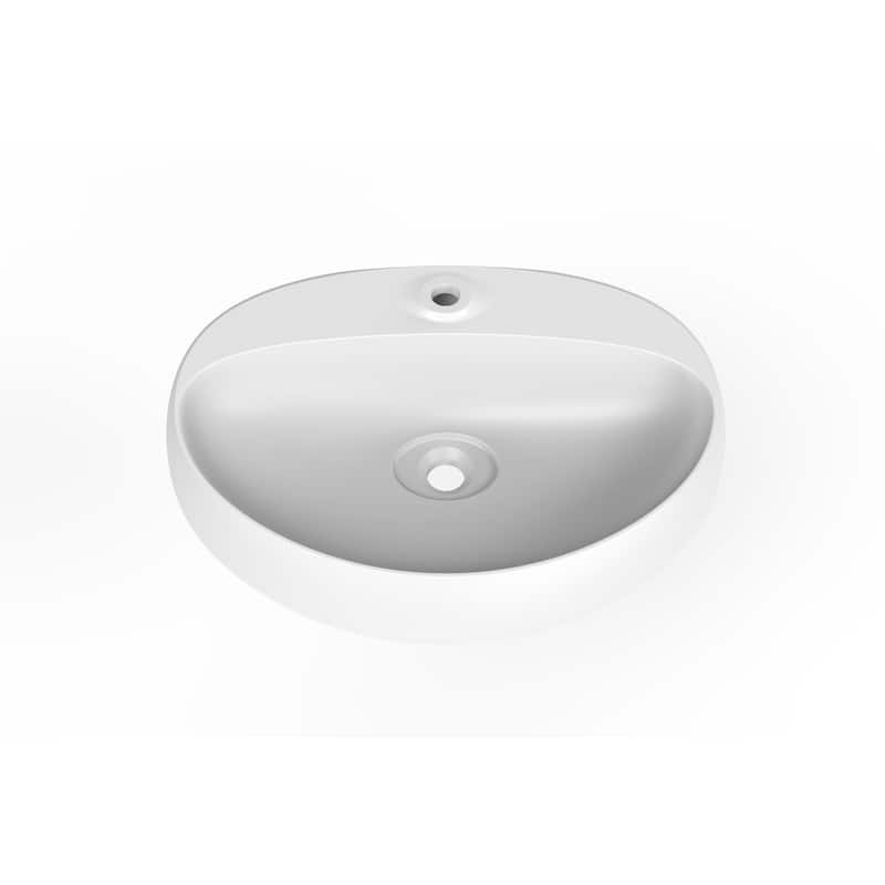 Rosaria 24" Matte White Porcelain Wall Mounted Bathroom Sink