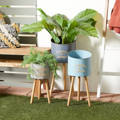 Multi Iron Farmhouse Planter (Set of 3) - S/3 24", 21", 18"H