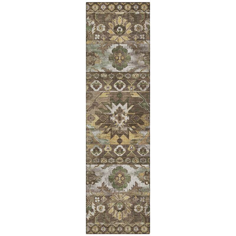 Machine Washable Indoor/ Outdoor Traditional Hudson Chantille Rug