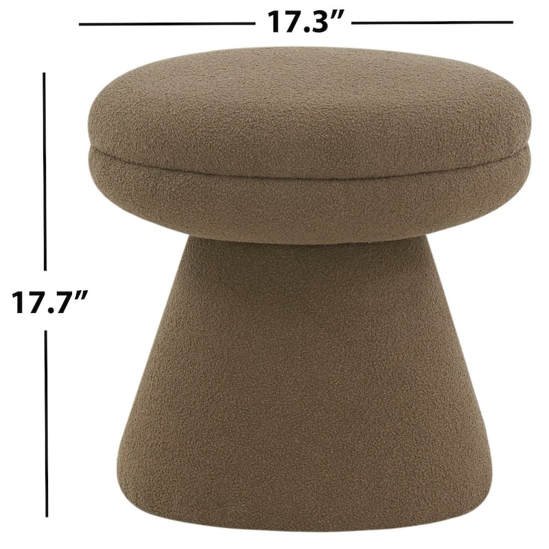 SAFAVIEH Couture Gwenyth Ottoman (Fully Assembled) - Dark Brown