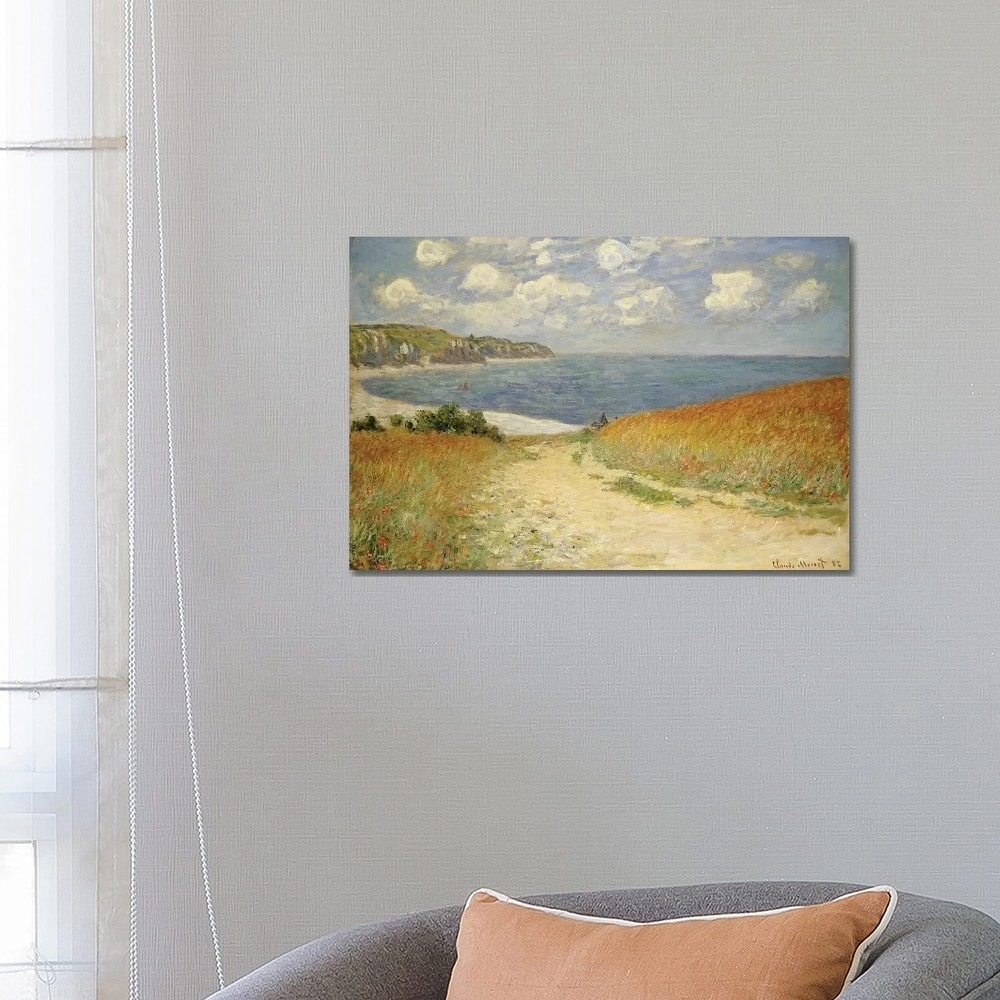 iCanvas "Path in the Wheat at Pourville, 1882 " by Claude Monet Canvas Print