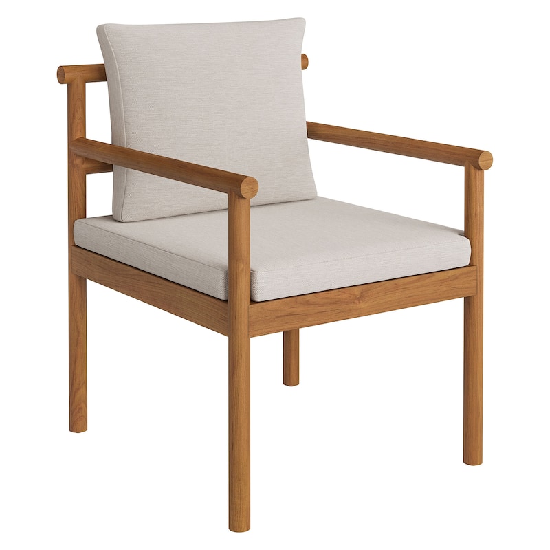 Eleni Outdoor Patio Teak Wood Rope Dining Chair