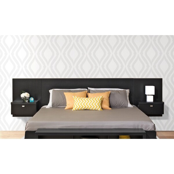 Prepac Series 9 Designer Floating King Headboard with Nightstands Bed Bath Beyond 21895148