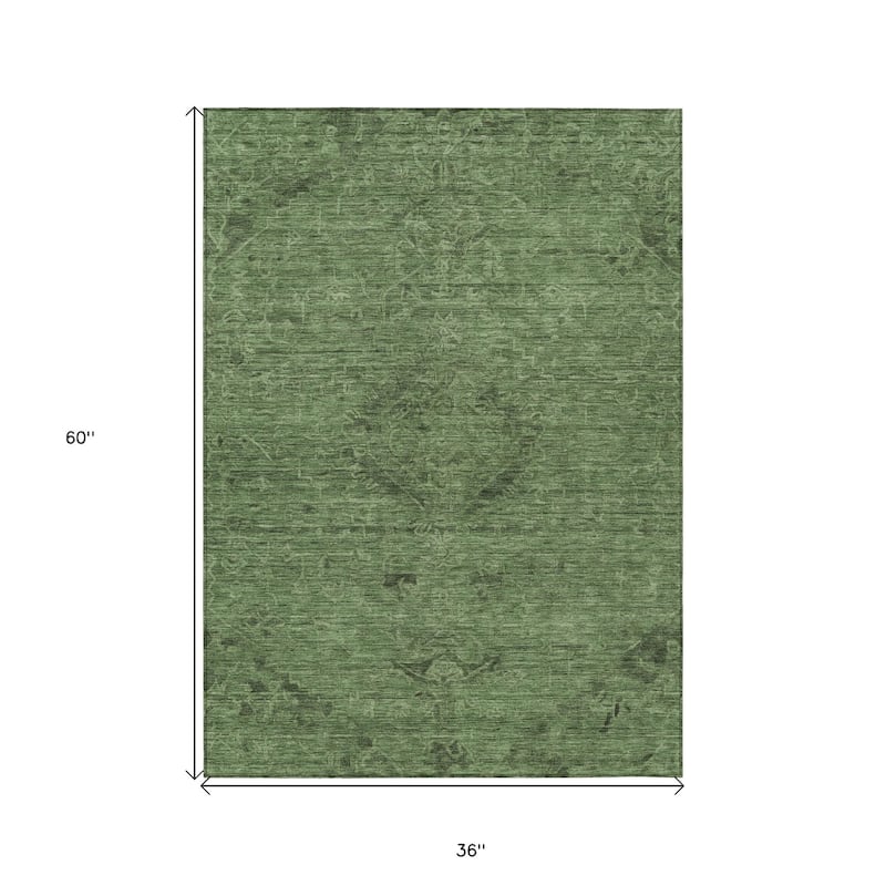 HomeRoots Floral Traditional Rectangle Outdoor Rug
