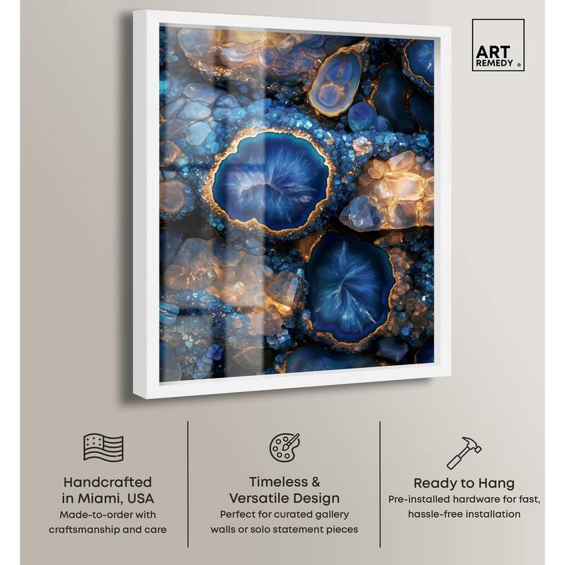 Oceanic Gold Sparkle Shadowbox by Art Remedy
