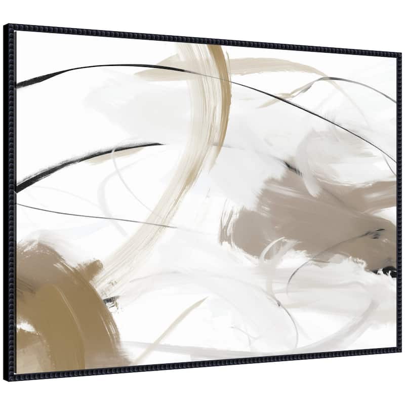 Kate and Laurel Sweeping Layers No. 3 by Amy Lighthall Framed Canvas Wall Art Print - 38 x 28