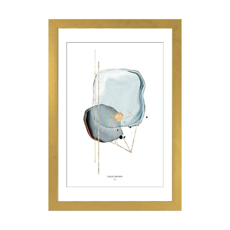 iCanvas "Gold Edition I" by Design Fabrikken - Gold - 32x24x1