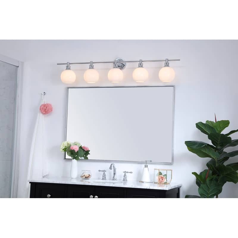 Camille 5-Light Frosted Glass Wall Sconce