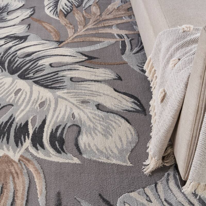 Nourison Pompeii Tropical Bordered Area Rug