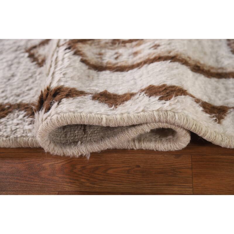 Geometric Anatolian Turkish Runner Rug Handmade Wool Carpet - 3'0"x 11'2"