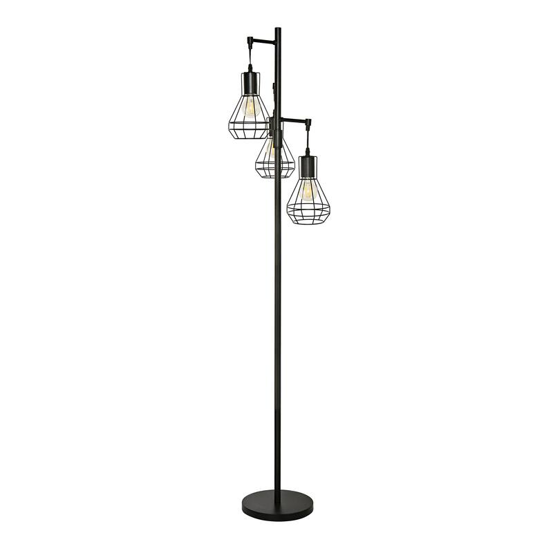 Farmhouse Industrial Floor Lamp Standing Tree Tall Lamp