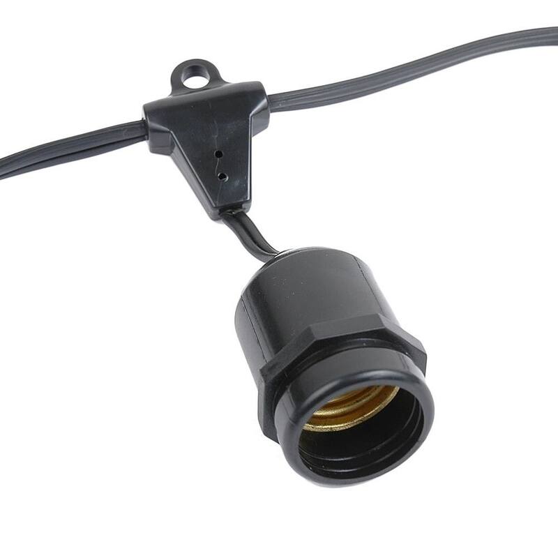 37.5 Foot S14 Suspended Edison Outdoor Market Patio String Lights, 25 S14 Bulbs - String Lights