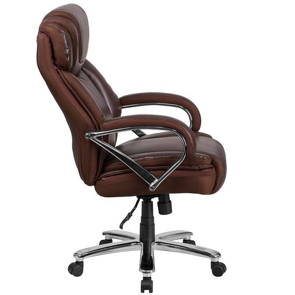 Shop Aberdeen Big Tall Brown Leather Executive Swivel Chair W