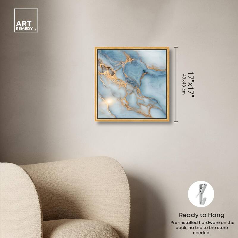 Azure Veins Canvas by Art Remedy