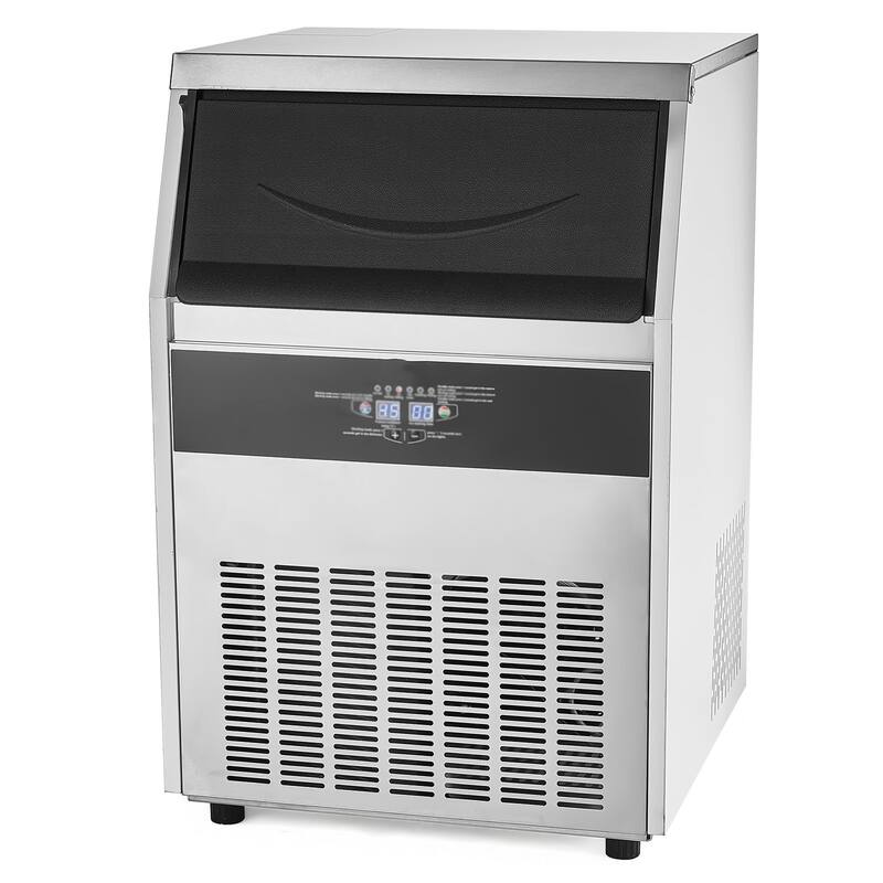 200LBS/Day Freestanding Ice Maker with 108 Ice Trays and 66LBS Storage Bin Digital Control Panel - 23.2 x 23 x 34.4 in