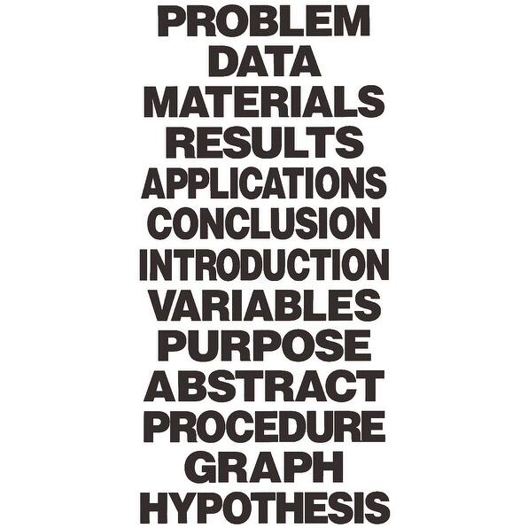 Shop Science Fair Titles 13 Pkg Black Black Overstock 17217526