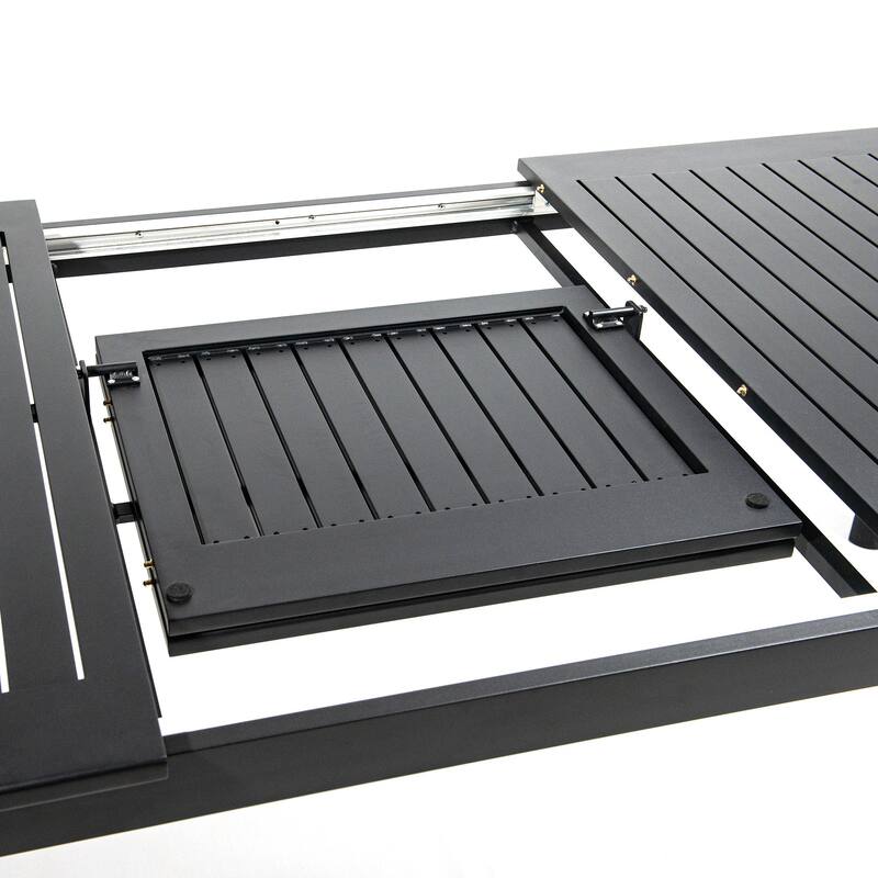 DESwan 108 in. x 39 in. Aluminum Extendable Rectangular Outdoor Dining Table