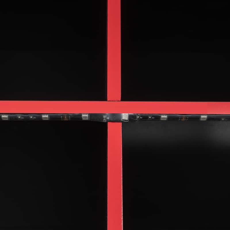 Gaming Loft Bed Full Size Gaming Bed with Desk & RGB Lights