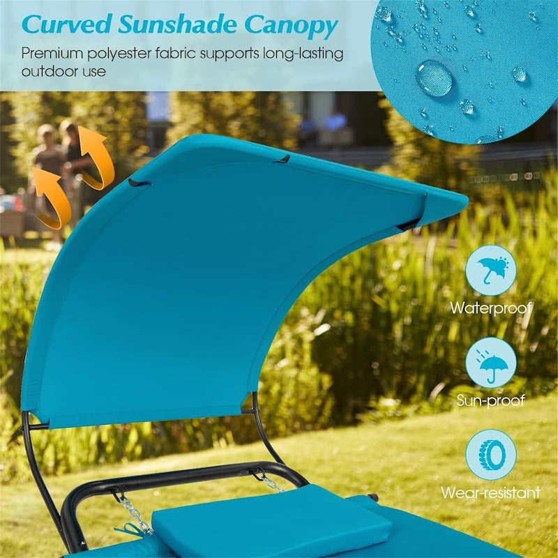Patio Hanging Chaise Lounge Chair