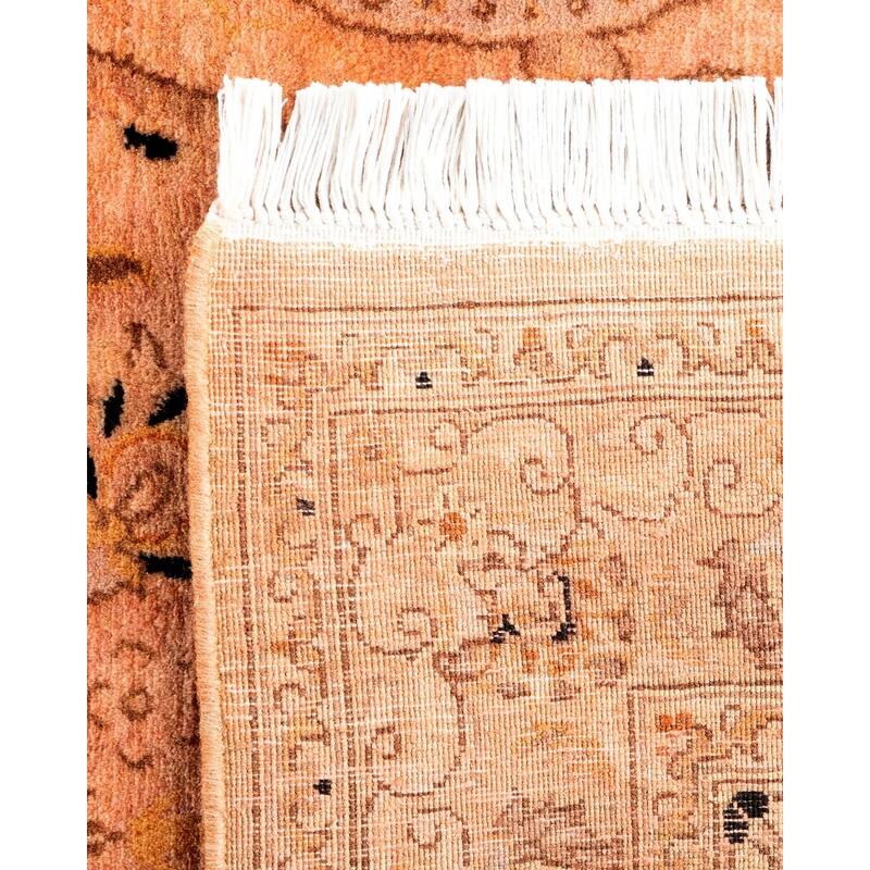 Overton Hand Knotted Wool Vintage Inspired Modern Contemporary Overdyed Pink Area Rug - 3' 1" x 5' 0"