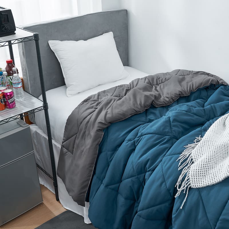 Nightfall Navy/Granite Gray Reversible Twin XL Comforter - Nightfall Navy/Granite Gray