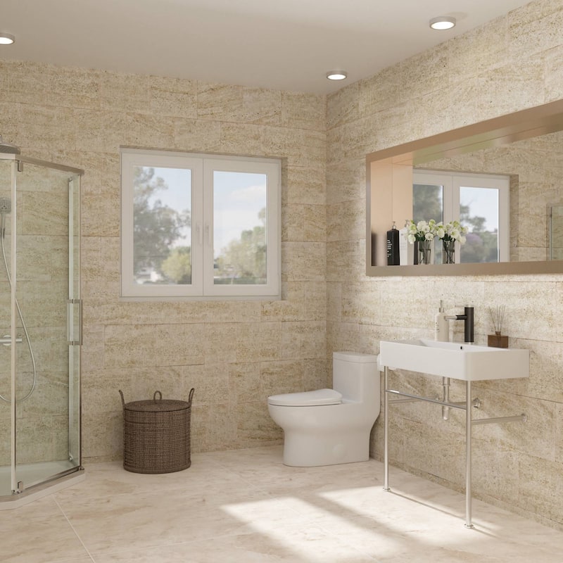 Freestanding Bathroom Vanity with Ceramic Sink