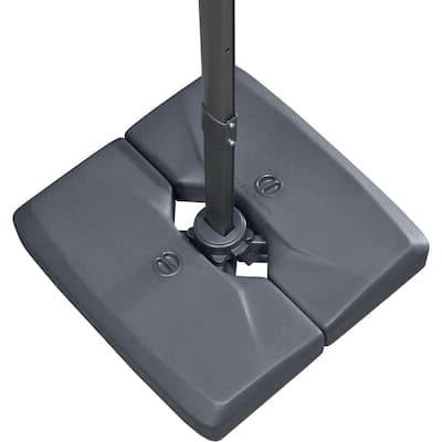 PURPLE LEAF Sturdy 165 lbs Patio Cantilever Umbrella Base Stand - 33.5" X 32.7"