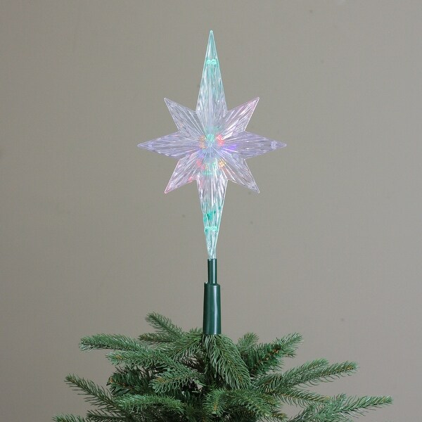 ~Battery~LED LIGHT UP COLOR CHANGING STAR CHRISTMAS TREE TOPPER~NEW