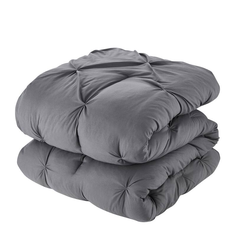 8 Piece Bed In A Bag Pintuck Comforter Sheet Set