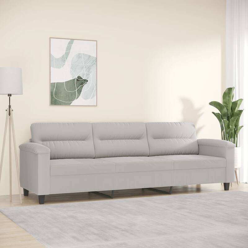 vidaXL Sofa Chair Living Room Upholstered Chair with Armrest Microfiber Fabric