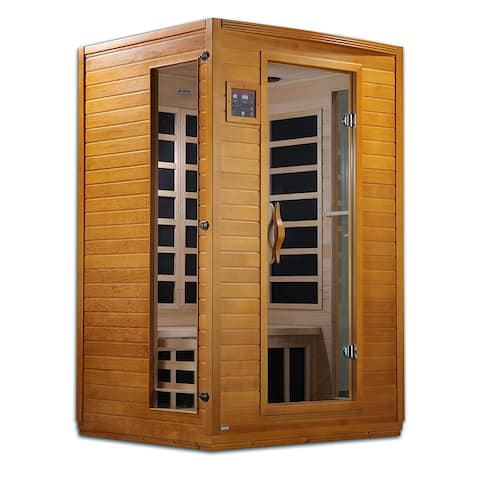 Golden Designs Andora 2 Person Low EMF 6 Heating Panel Infrared Therapy Sauna