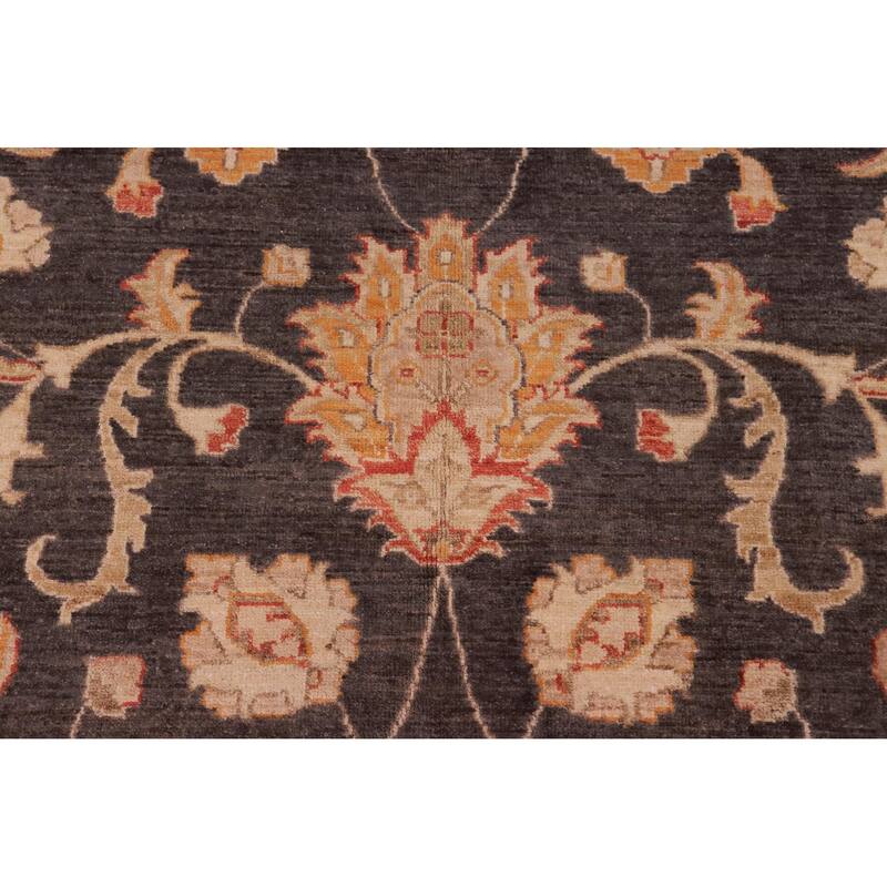 Shabby Chic Ziegler Cyndy Charcoal/ Light Brown Wool Rug - 8'3'' x 9'6''