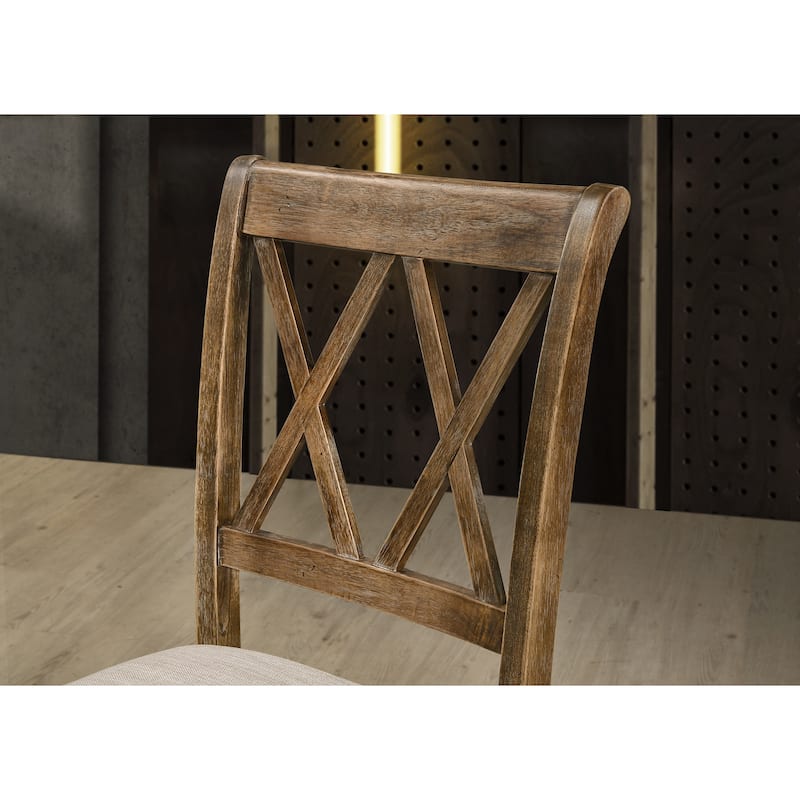 Roundhill Furniture Windvale 5-pc. Cross-back Wood Dining Set