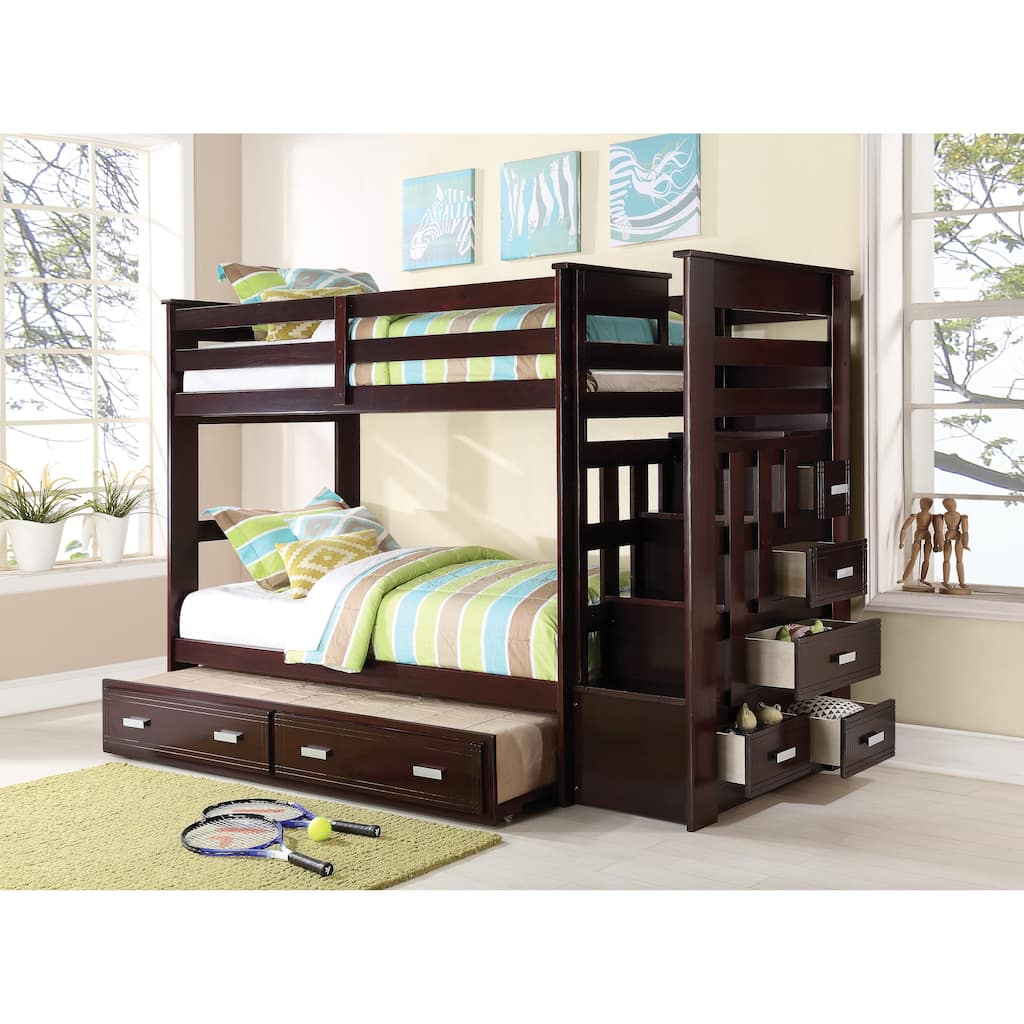 Tyson Twin/Twin Bunk Bed with Storage Ladder