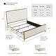 preview thumbnail 2 of 16, 247 Shop At Home Lalia Modern Beige Upholstered Hammered Metal Panel Bed