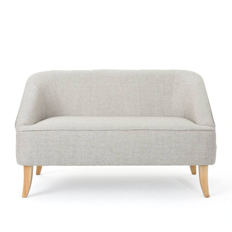 Loveseat Sofa Recliner Sofa with Birch Legs, Comfortable 2-Seater Fabric Couch Accent Sofa for Living Room