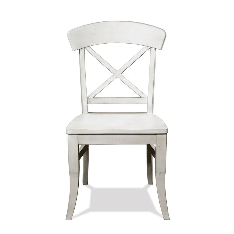 Modern 2 Piece Saddle Shaped Hollow Solid Wood Dining Chair with Cross Backrest for Dining Room, Kitchen, Living Room Bedroom