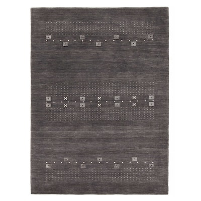 Kashkuli Gabbeh Grey Rug 4'7" x 6'5" - 4'7 x 6'5