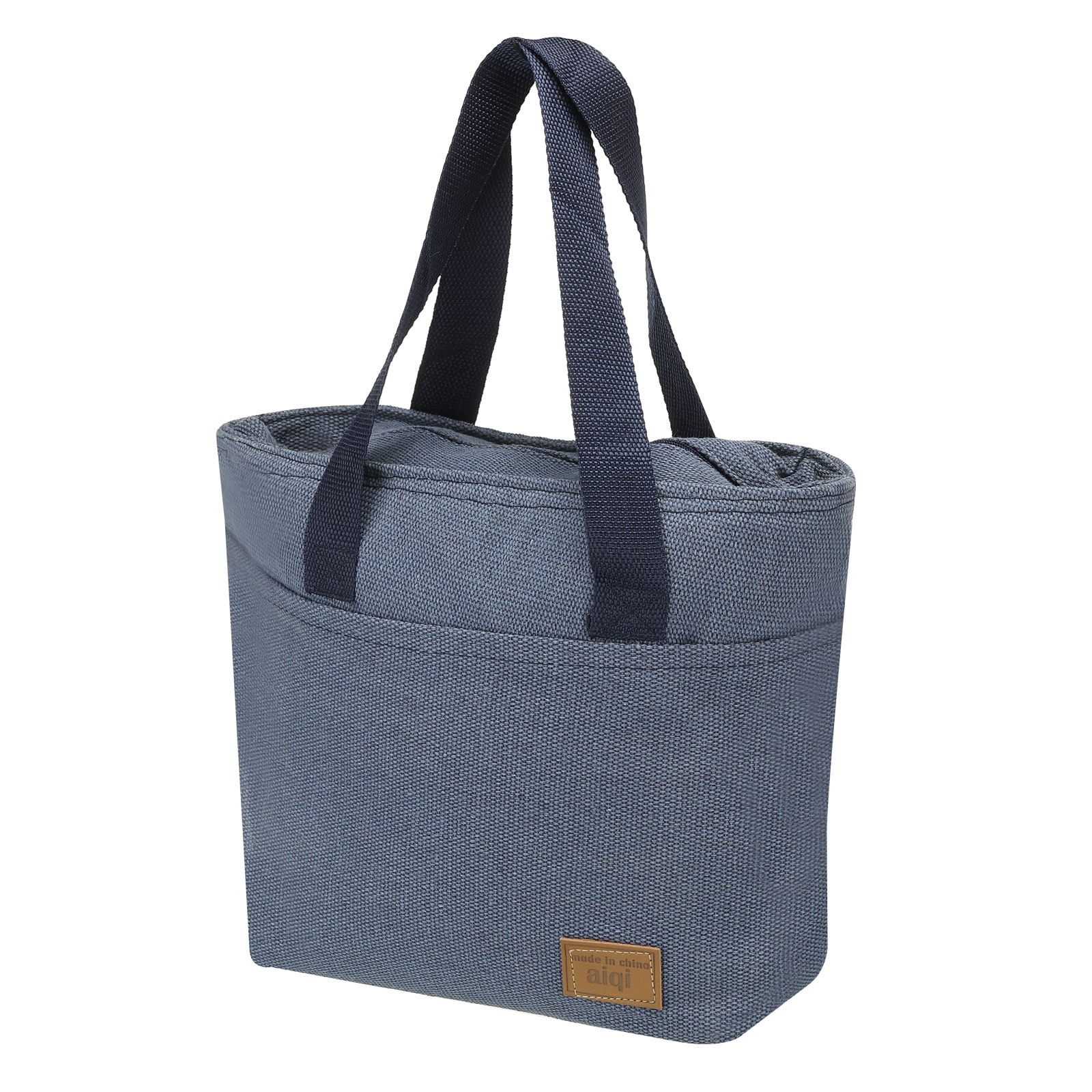 Insulated Lunch Bag, Cotton Linen Lunch Tote Bag, 9.84"x4.33"x12.6"